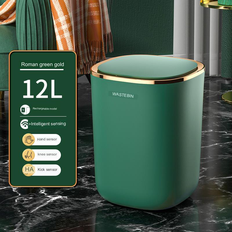 Smart Trash Can Inductive Household Light Luxury With Cover