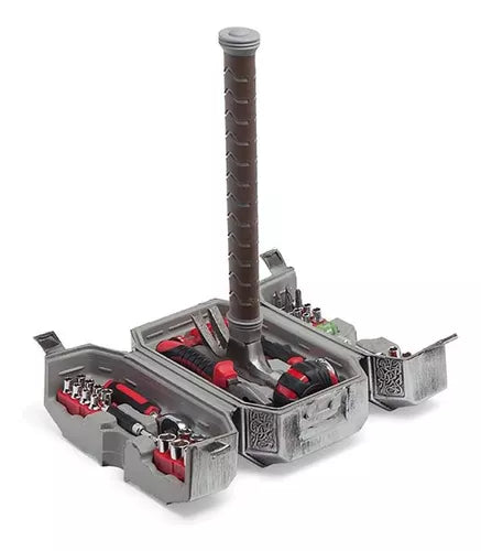 Thor Toolbox with 28 pieces made of real metal for DIY and car repair. Gift for men and dad.